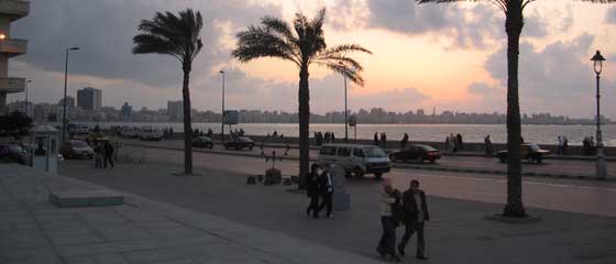 Alexandria Travel Guide - Views across the cornice Alexandria Travel Guide