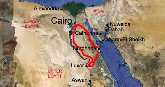 Cairo to Luxor via Hurghada