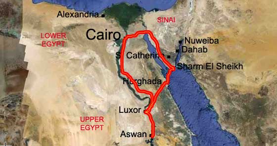 Sharm El Sheikh to Upper Egypt