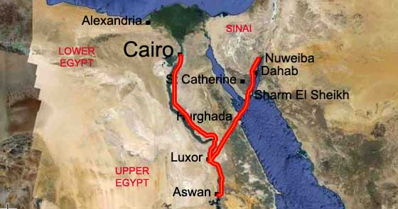 Sinai to Cairo via Upper Egypt